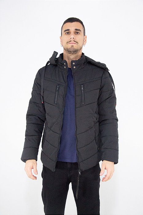 Jaqueta Masculina Grossa Tushidi Preta