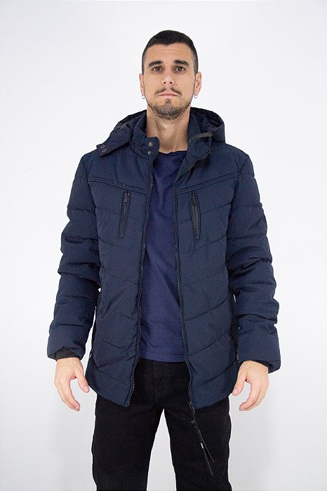 Jaqueta Masculina Grossa Tushidi Azul marinho