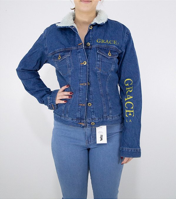 Jaqueta Feminina Jeans Grace Escura