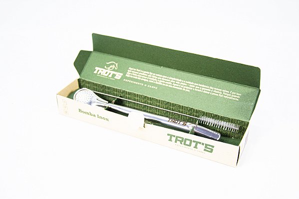 Bomba Trots Campeira Inox com rosca + escova Higienizadora