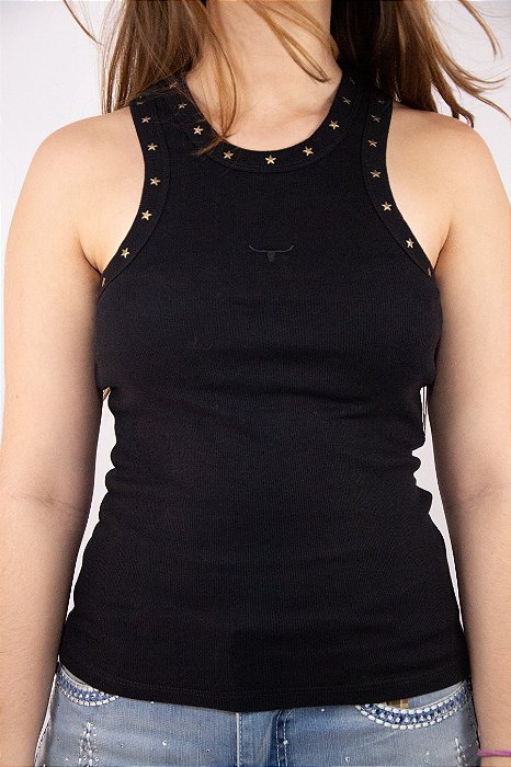 Regata Feminina Moiadeiros Dallas Preto REG211