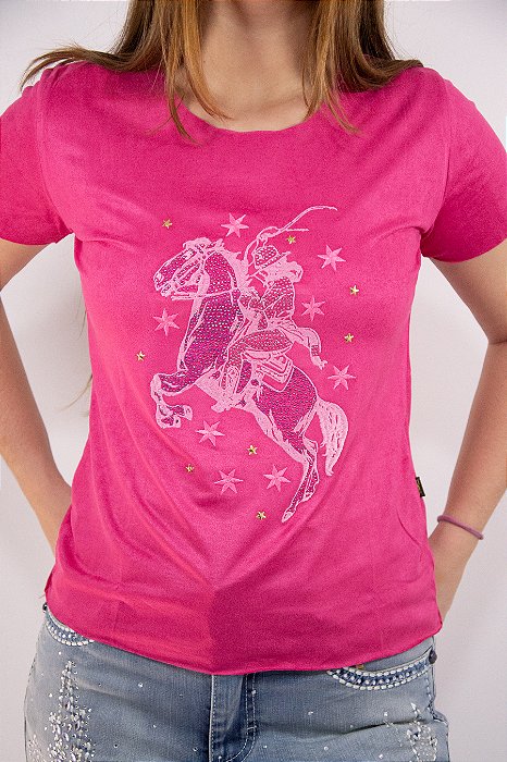 Camiseta Feminina Apache Rosa Modelo 12