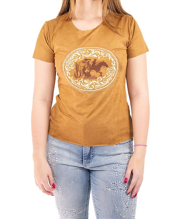 Camiseta Feminina Apache Nude Modelo 02