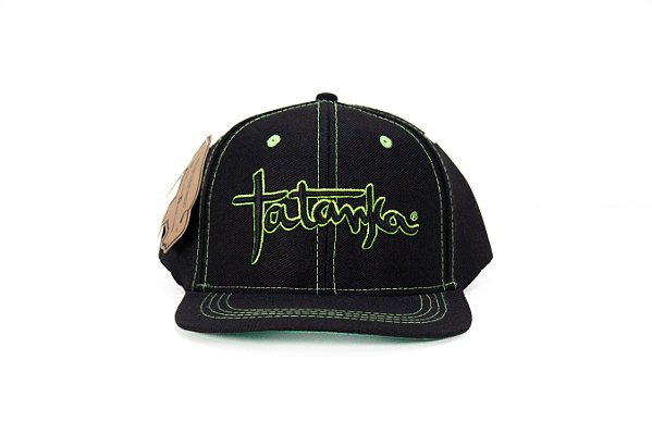Boné Masculino Tatanka Preto e Verde Neon