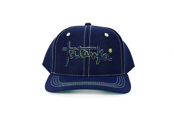 Boné Masculino Tatanka Azul industrial e verde neon