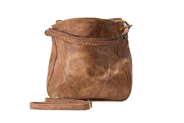 Bolsa Feminina Couro cor Caqui