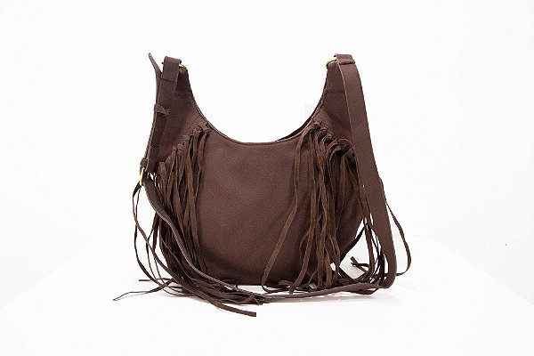 Bolsa Feminina com Franja cor Café