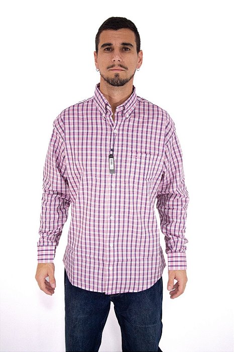 Camisas Classic manga Longa Rosa