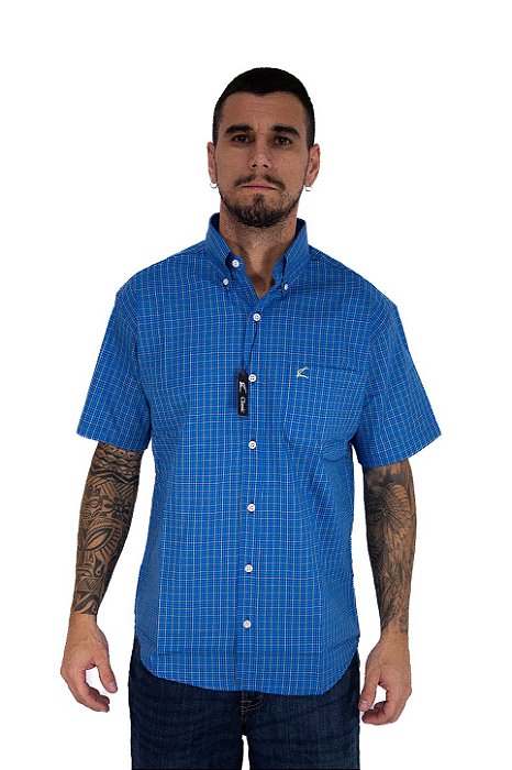 Camisas Classic manga curta Azul Logo Amarelo