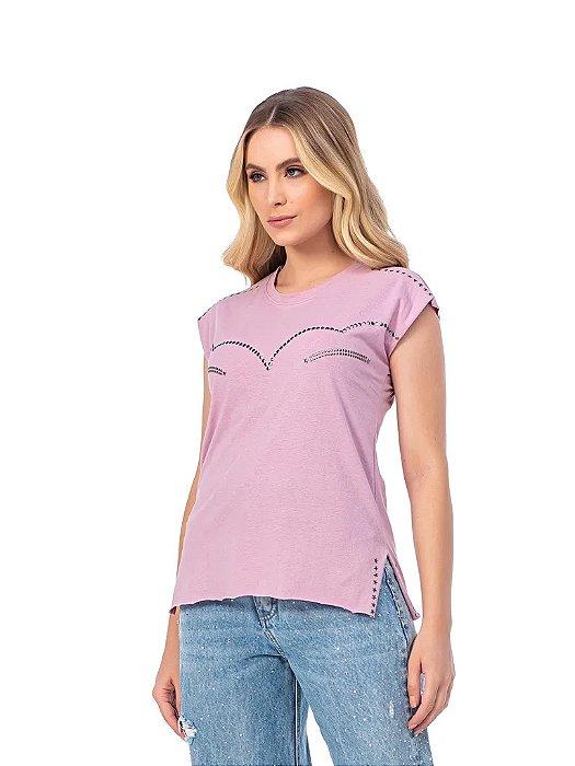 T- Shirt Feminina Zenz Regata Ametista