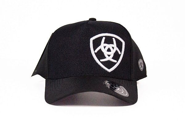 Boné ARIAT - preto bordado branco