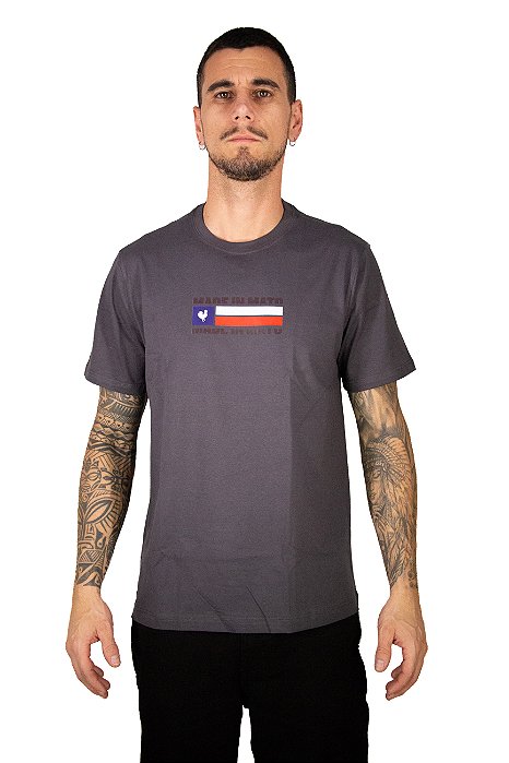 Camiseta Masculina Made in Mato - TX Cinza Ref CE2043