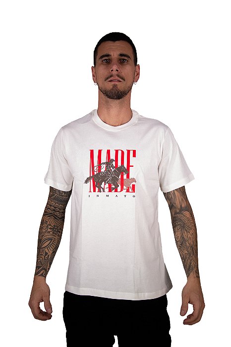 Camiseta Masculina Made in Mato- Down Roping Of White Ref CE2002