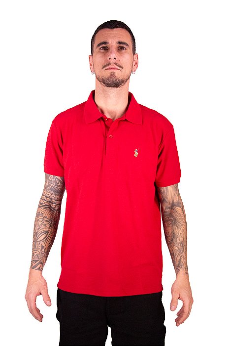Camiseta Polo Masculina- Polo Ralph Lauren Vermelha