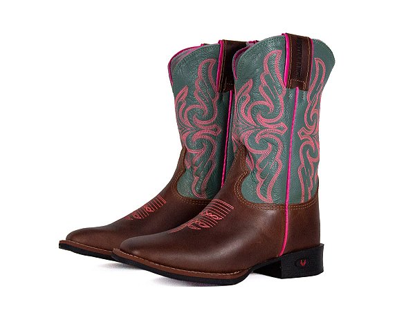 Bota Infantil Feminina Austin - Red Dog/Petróleo - Solado Flex