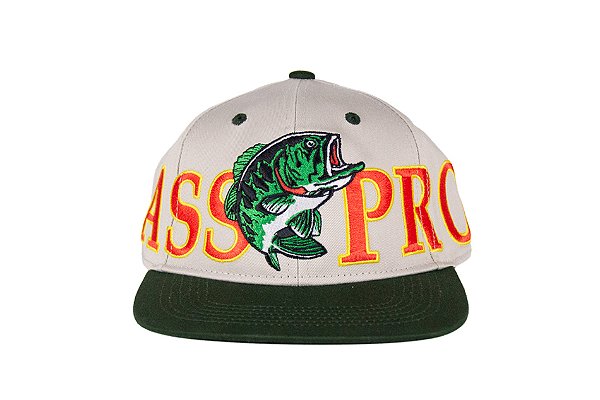 Boné Importado Bass Pro Shops – Big Logo Flat Brim Bone/Green
