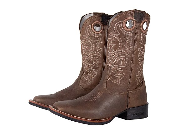 Bota Unissex Austin - Med Dog/Café Claro - Solado Flex