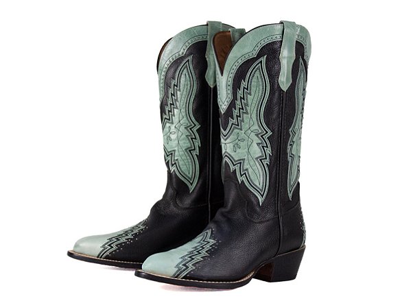 Bota Feminina Goyazes - Bico Fino - Bison Preto/USA - Solado Couro - 266702 CC_02