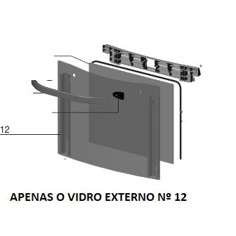 Vidro Externo Porta Forno Fogão Electrolux 76Gex 76Egn Codigo 70203347 Original