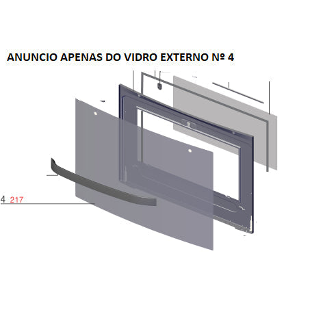 Vidro Externo Porta Forno Fogão Electrolux 76Sas 76Xer 76Exr 76Gsr Codigo 70204101 Original