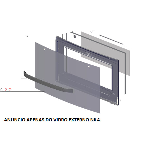 Vidro Externo Porta Forno Fogão Electrolux 76Ub6 76Sab 76Ber 76Ubr 76Bs 76Rbs 76Ebr 76Ubq 76Sqb 76Rss 76Usq 76Usr Codigo A11380401 Original