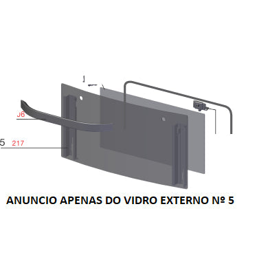 Vidro Externo Porta Forno Pequeno Fogão Electrolux 76Dxv 76Dxw 76Xgd 76Wdg Codigo A12811313 Original