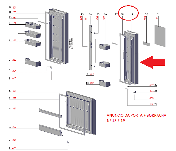 Porta Esquerda Preta Refrigerador Geladeira Electrolux IM8B A24800506 Original ( Apenas a Porta com a Gaxeta )