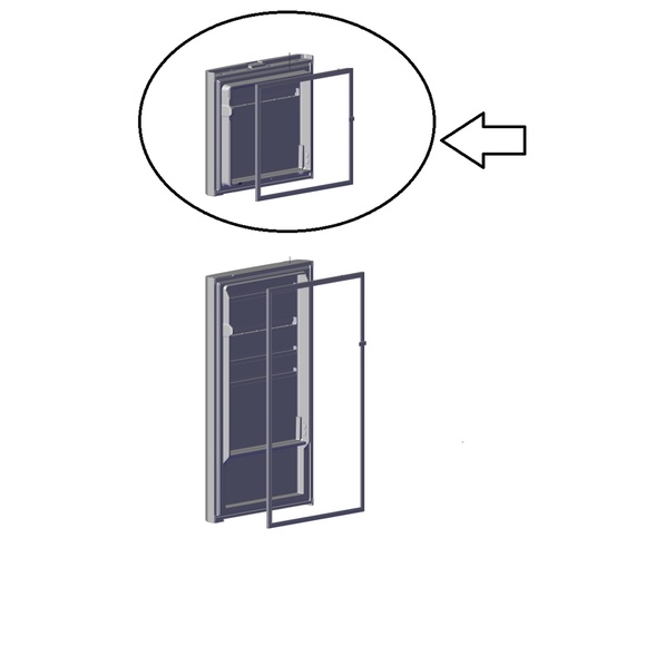 Porta do Freezer Branca Geladeira / Refrigerador Electrolux DF42 / TF42 A99339704 70201028 Original ( Apenas a Porta )