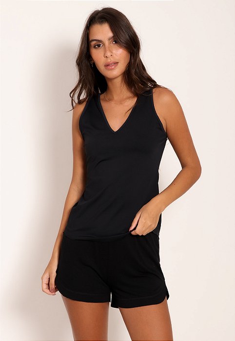 Regata Feminina Gola V - UV50+