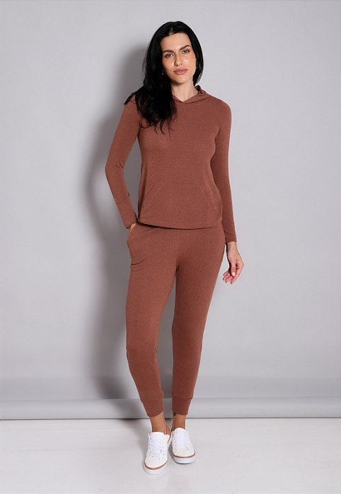 Calça Jogger Feminina Com Bolso Lateral