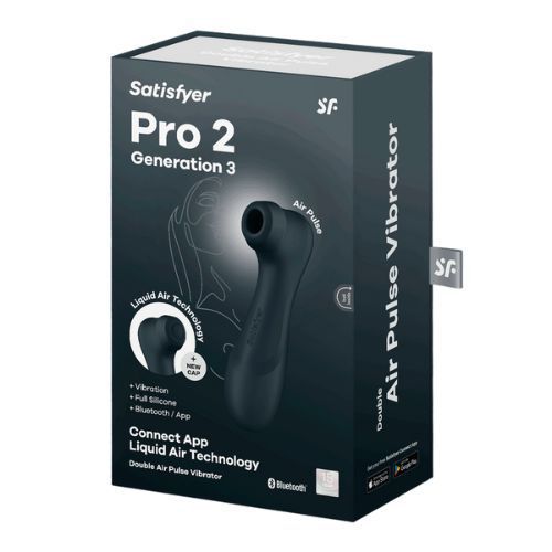 SATISFYER PRO 2 GENERATION 3  - Coonect App Dark Grey - Estimulador de Clitóris com Pulsação e Vibração