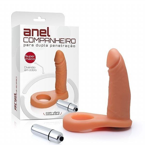 Anel Companheiro c/ Vibrador Torpedo 11x2,5 cm
