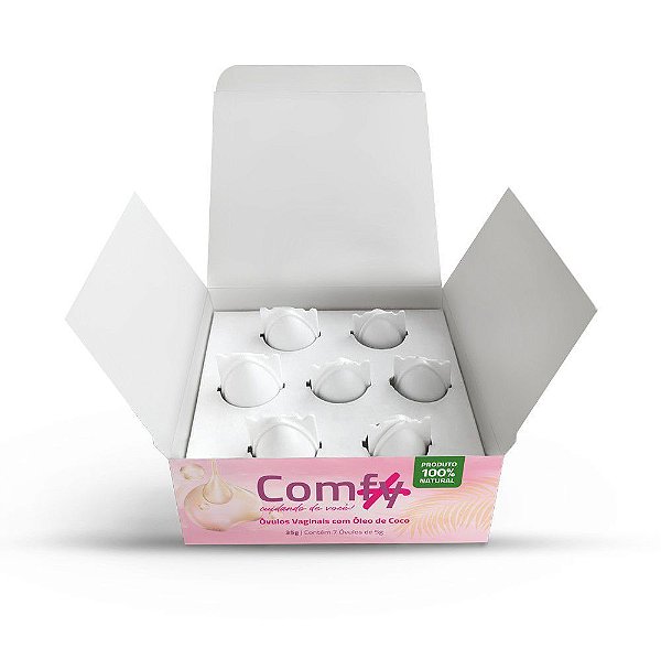 Comfy+ Óvulos Vaginais Com Óleo De Coco Para Hidratação e Proteção Vaginal (com 7 cápsulas) - 35G - Sexy Fantasy