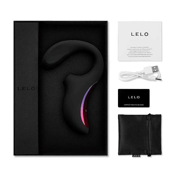 Vibrador Dupla Função Clitóris e Ponto G - Ondas Sônicas Estimulantes - LELO ENIGMA  Black