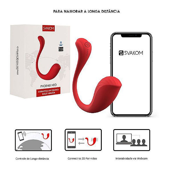 Vibrador Por Aplicativo Luxo Bullet Massageador - PHOENIX NEO - SVAKOM APP