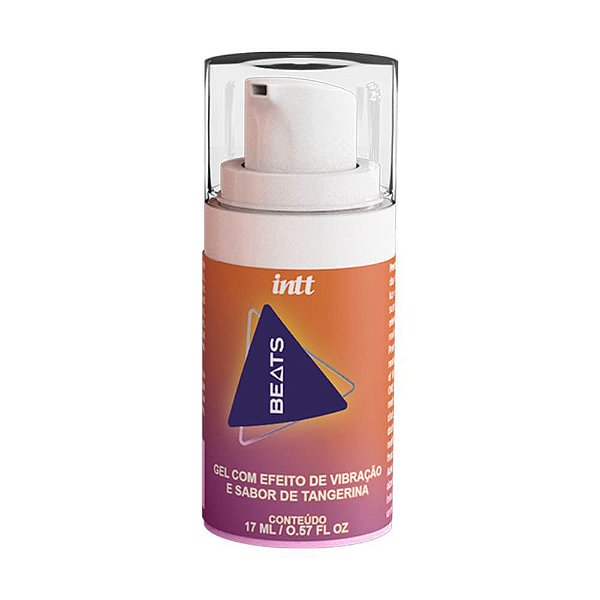 INTT BEATS - Gel Lubrificante Com Efeito de PULSAR, VIBRAR E ESQUENTAR-  Sabor de  TANGERINA 17ML