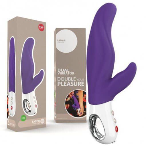 Vibrador Duplo de Silicone LUXO Lady Bi - VIOLET