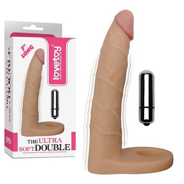 ANEL COMPANHEIRO 17,8X3CM LOVETOY SOFT C/VIBRO BEGE