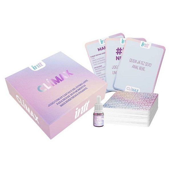 JOGO ERÓTICO SENSUAL COM CARTAS E GEL ESTIMULANTE- CLIMAX BY INTT