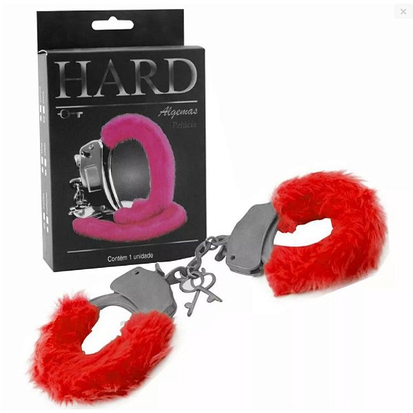 FETICHE ALGEMAS COM PELUCIA HARD (HA109) VERMELHO