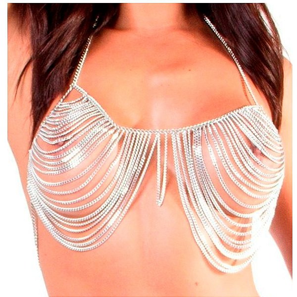 FETICHE TOP CORRENTINHAS BT067 PRATA