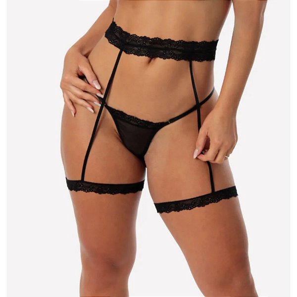 CINTA LIGA SENSUALLE SOLTA PRETO