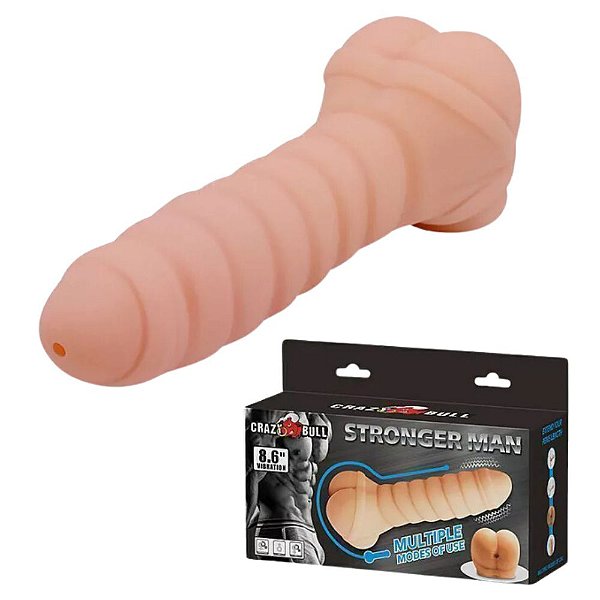 MASTUBADOR STRONGER MAN C/ VIBRO CRAZY BULL