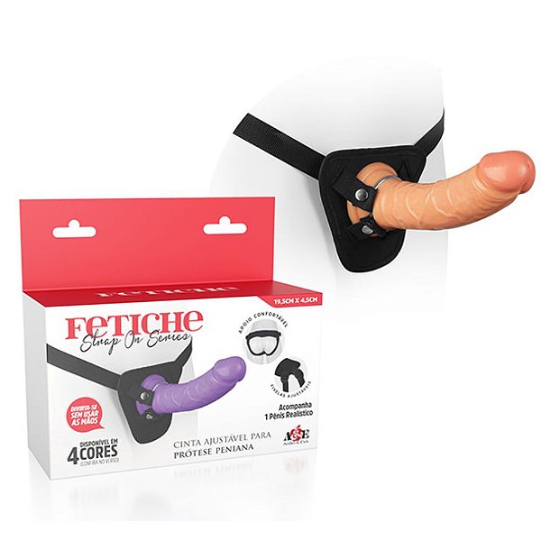 FETICHE STRAP ON SERIES 19.5X4.5CM PENIS, CINTA
