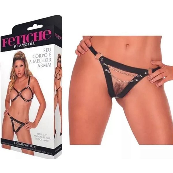FETICHE CALCINHA DOMINATRIX PRETO
