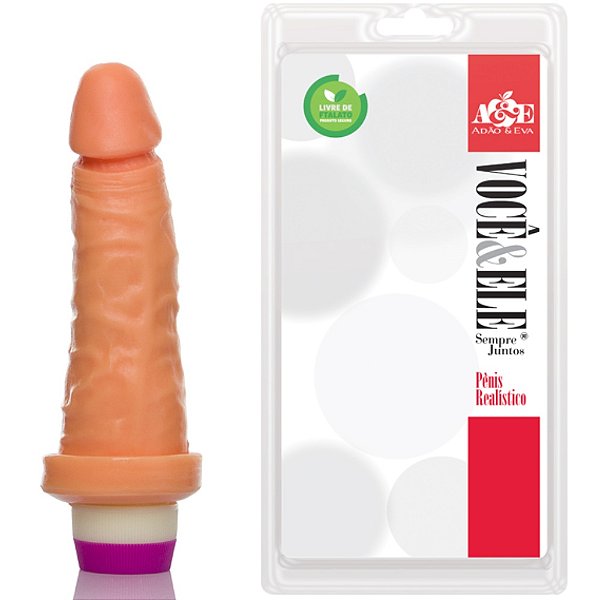 PROTESE DILDO 6 14,5X4 C/ VIBRO (MODELO C) ADAO15CN BEGE