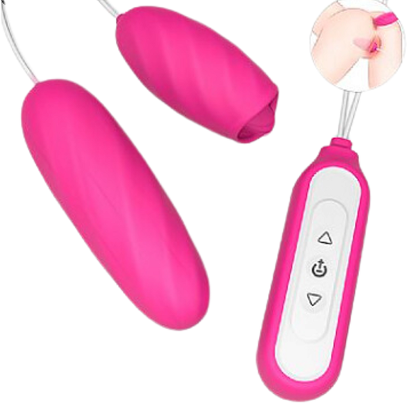 VIBRADOR BULLET DUPLO COM LINGUA CHOMPER S-HANDE ROSA