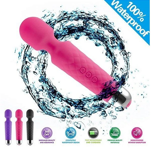 Varinha Mágica Silicone Aveludado Recarregável USB POTENTE  - 5344 / AV000 / AV000M