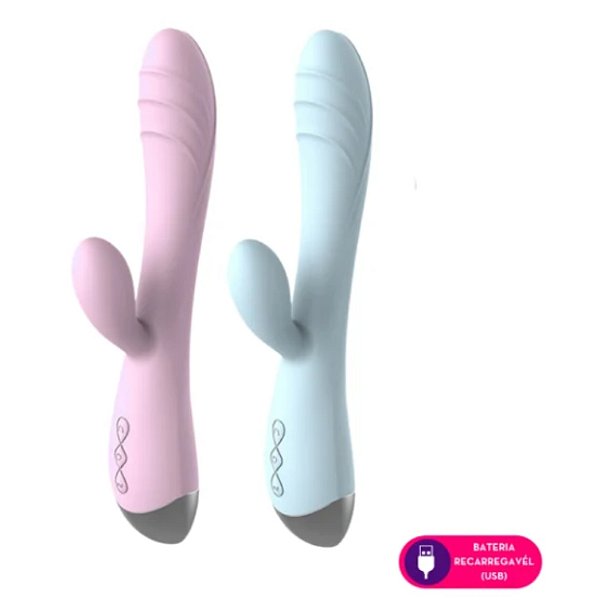 VIBRADOR PONTO G COM ESTIMULADOR DE CLI MVE4228