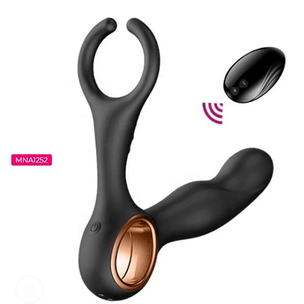 MASSAGEADOR DE PROSTATA C/ ESTIMULADOR E CONTROLE MNA1252